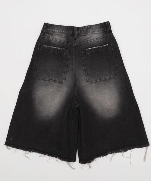 セール】WEGO/ヴィンテージウォッシュダメージバギーハーフパンツ