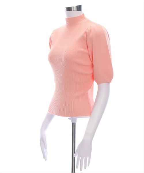 CLEAR BASIC（クリアベーシック）の「パフスリーブ半袖リブニットトップス[フェミニン パフスリーブ 骨格ウェーブ]≪SS新作≫（ニット/セーター・レディース・ピンク/オフホワイト/ラベンダー/グレー系その他/ブラック/ボルドー/ブラウン・F）」の21枚目の写真