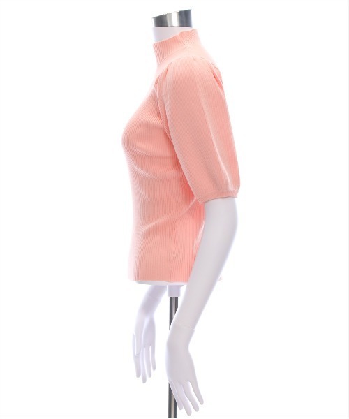 CLEAR BASIC（クリアベーシック）の「パフスリーブ半袖リブニットトップス[フェミニン パフスリーブ 骨格ウェーブ]≪SS新作≫（ニット/セーター・レディース・ピンク/オフホワイト/ラベンダー/グレー系その他/ブラック/ボルドー/ブラウン・F）」の22枚目の写真