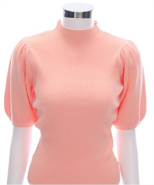 CLEAR BASIC（クリアベーシック）の「パフスリーブ半袖リブニットトップス[フェミニン パフスリーブ 骨格ウェーブ]≪SS新作≫（ニット/セーター・レディース・ピンク/オフホワイト/ラベンダー/グレー系その他/ブラック/ボルドー/ブラウン・F）」の13枚目の写真