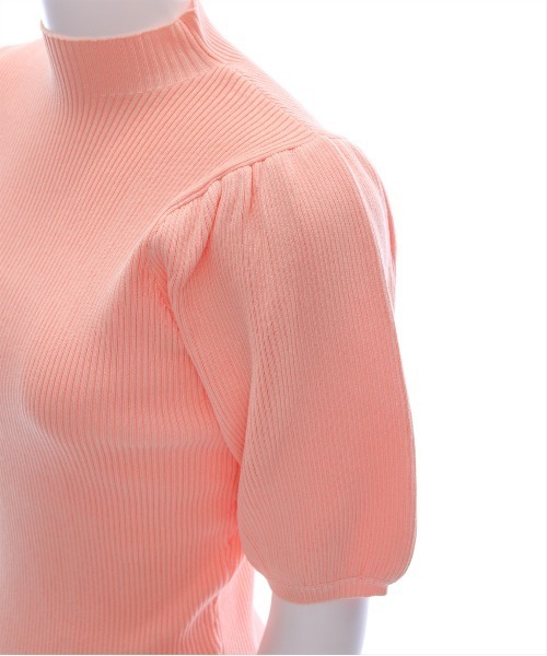 CLEAR BASIC（クリアベーシック）の「パフスリーブ半袖リブニットトップス[フェミニン パフスリーブ 骨格ウェーブ]≪SS新作≫（ニット/セーター・レディース・ピンク/オフホワイト/ラベンダー/グレー系その他/ブラック/ボルドー/ブラウン・F）」の16枚目の写真