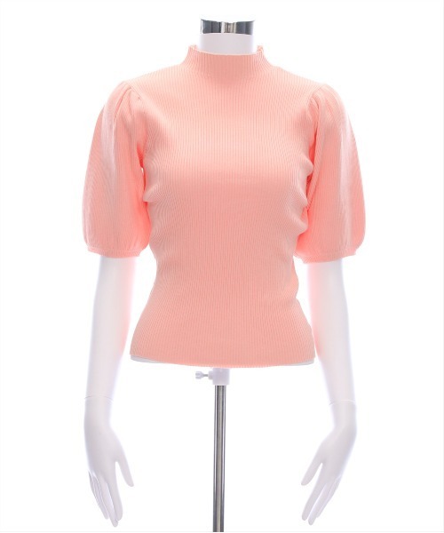 CLEAR BASIC（クリアベーシック）の「パフスリーブ半袖リブニットトップス[フェミニン パフスリーブ 骨格ウェーブ]≪SS新作≫（ニット/セーター・レディース・ピンク/オフホワイト/ラベンダー/グレー系その他/ブラック/ボルドー/ブラウン・F）」の11枚目の写真