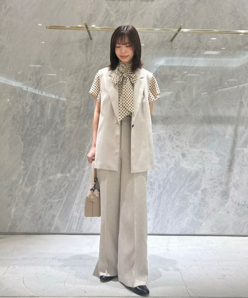 ◇【LOULOU WILLOUGHBY】デシンドットフレアスリーブブラウス（シャツ