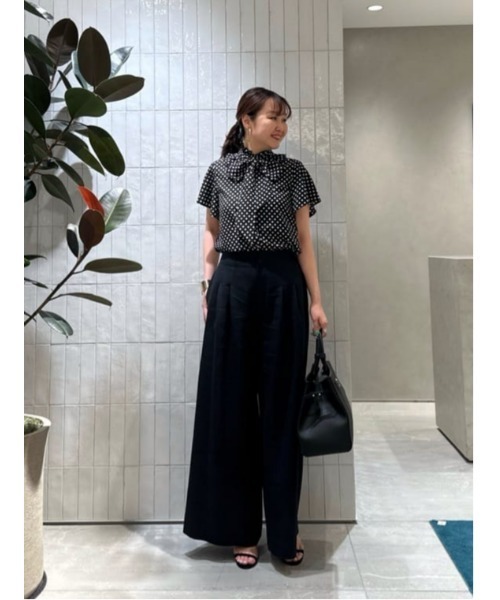 【LOULOU WILLOUGHBY】デシンドットフレアスリーブブラウス LOULOU WILLOUGHBY】デシンドットフレアスリーブブラウス