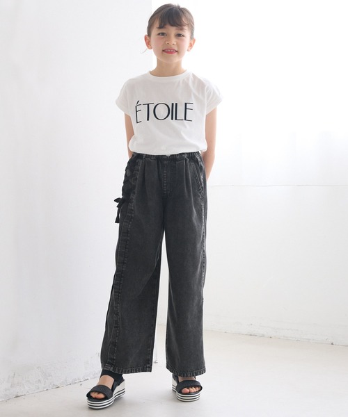 coca（coca）（コカ）の「キッズ　デニムアシメレースアップワイドパンツ（デニムパンツ・キッズ・ブルー/ブラック・120/130/140/150）」の20枚目の写真