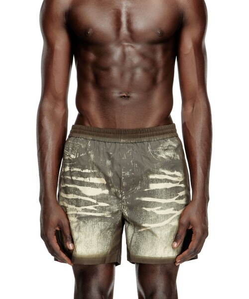 送料込★DIESEL★Bmbx Rio 41 水泳パンツ Men's Nylon board shorts | Green | Diesel