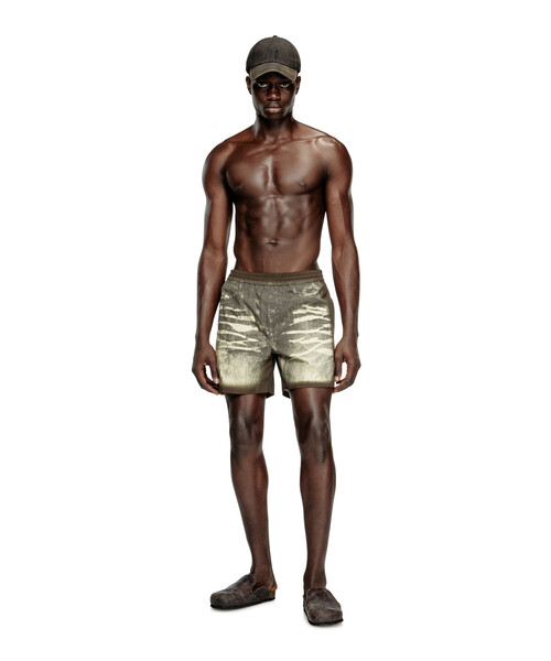送料込★DIESEL★Bmbx Rio 41 水泳パンツ Men's Nylon board shorts | Green | Diesel