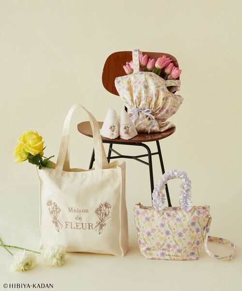 Maison de FLEUR（メゾンドフルール）の「日比谷花壇コラボ タオルハンカチ（ハンカチ/ハンドタオル・レディース・アイボリー/ライトピンク・FREE）」の9枚目の写真