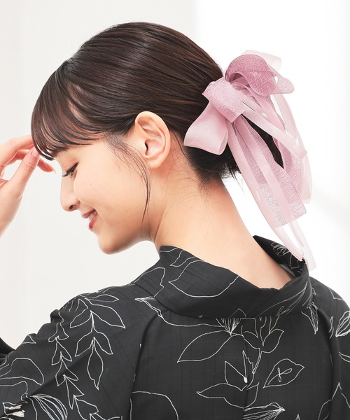 Honeys(ハニーズ)の「ビッグリボンヘアクリップ(和装小物・レディース・アイボリー/ピンク系その他・FREE)」の16枚目の写真