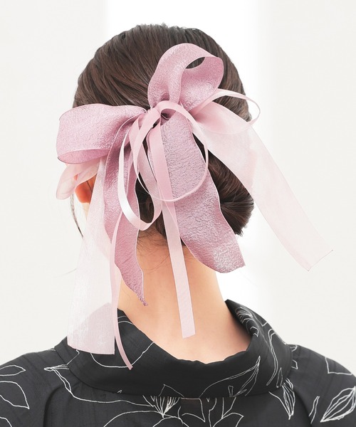 Honeys(ハニーズ)の「ビッグリボンヘアクリップ(和装小物・レディース・アイボリー/ピンク系その他・FREE)」の15枚目の写真