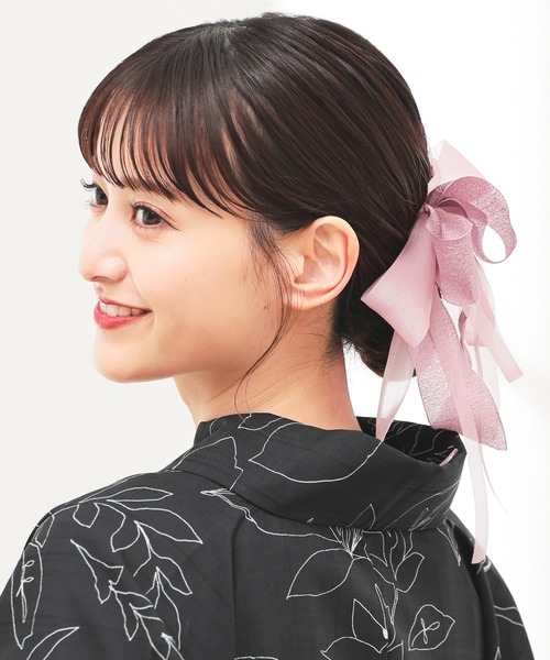 Honeys(ハニーズ)の「ビッグリボンヘアクリップ(和装小物・レディース・アイボリー/ピンク系その他・FREE)」の14枚目の写真