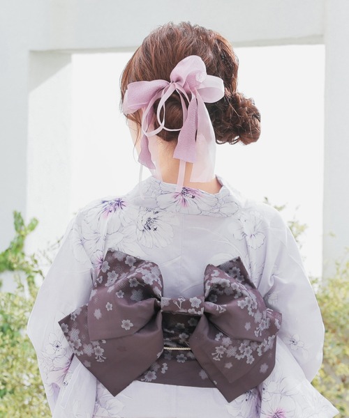 Honeys(ハニーズ)の「ビッグリボンヘアクリップ(和装小物・レディース・アイボリー/ピンク系その他・FREE)」の9枚目の写真