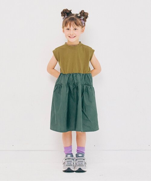 p.premier(ピードットプルミエ)の「ノースリーブドッキングワンピース(ワンピース・キッズ・ピンク/オレンジ/ブラック/カーキ・80/90/100/110/120/130/140)」の18枚目の写真