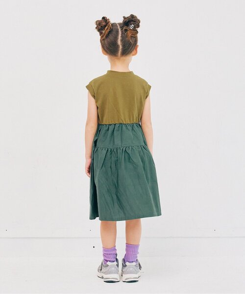 p.premier(ピードットプルミエ)の「ノースリーブドッキングワンピース(ワンピース・キッズ・ピンク/オレンジ/ブラック/カーキ・80/90/100/110/120/130/140)」の19枚目の写真