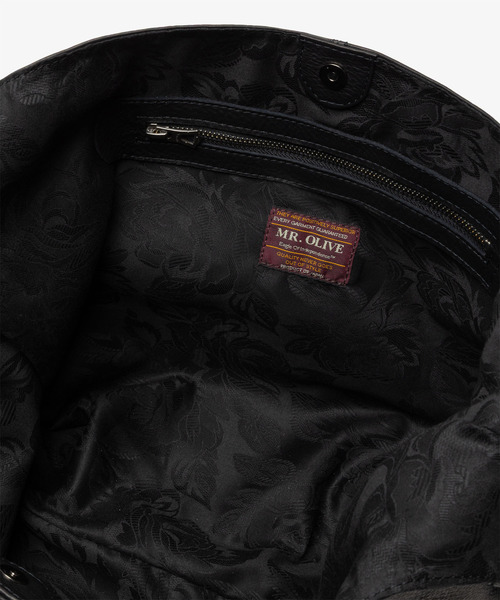 MR.OLIVE E.O.I(ミスターオリーブイーグルオブインデペンデンス)の「MR.OLIVE ミスターオリーブ / E.O.I / WATER PROOF WASHABLE LEATHER IMPERMA-LEATHER ONE SHOULDER BAG ウォータープルーフレザーワンショルダーバッグ インパーマレザー / ME667(ショルダーバッグ・メンズ・ブラック・FREE)」の5枚目の写真