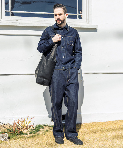 MR.OLIVE E.O.I(ミスターオリーブイーグルオブインデペンデンス)の「MR.OLIVE ミスターオリーブ / E.O.I / WATER PROOF WASHABLE LEATHER IMPERMA-LEATHER ONE SHOULDER BAG ウォータープルーフレザーワンショルダーバッグ インパーマレザー / ME667(ショルダーバッグ・メンズ・ブラック・FREE)」の9枚目の写真