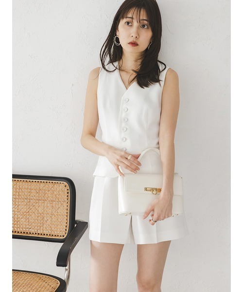 SNIDEL（スナイデル）の「フロントメタルフラップバッグ（ショルダーバッグ・レディース・ブラック/ホワイト/ベージュ・FREE）」の14枚目の写真