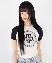 muahmuah([A[A)A'GEM/9 × .kom wmuah muah/[A[Ax JACQUARD LOGO RAGLAN HALF KNIT/WJ[hSOn[tjbg(TVc/Jbg\[)