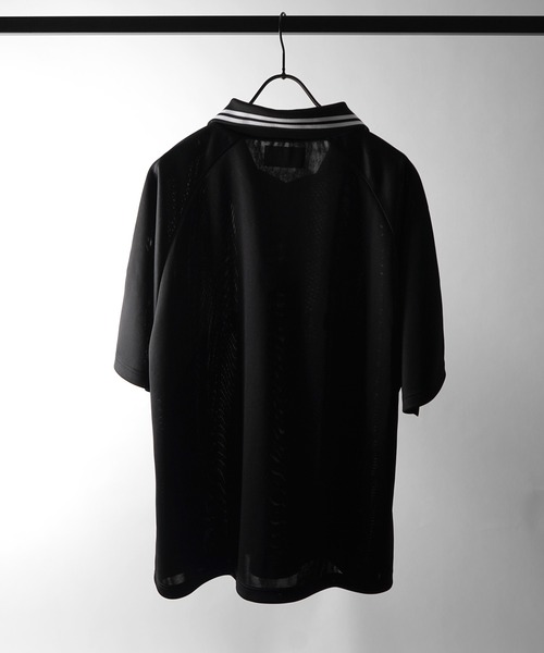 INHABITANT(インハビタント)の「25SS【INHABITANT】ビッグシルエット ユニフォームライク 半袖サッカーTシャツ カットソー ユニセックス(Tシャツ/カットソー・メンズ・ホワイト/ブラック/グレー・M/L)」の5枚目の写真