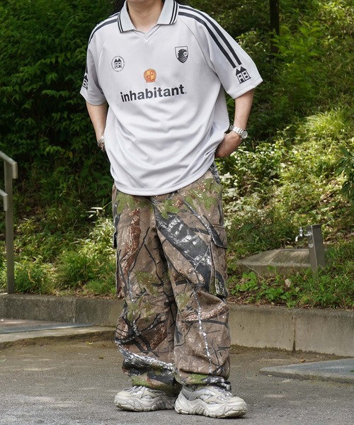 INHABITANT(インハビタント)の「25SS【INHABITANT】ビッグシルエット ユニフォームライク 半袖サッカーTシャツ カットソー ユニセックス(Tシャツ/カットソー・メンズ・ホワイト/ブラック/グレー・M/L)」の11枚目の写真