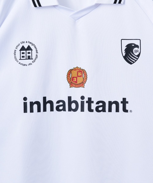 INHABITANT(インハビタント)の「【INHABITANT】ビッグシルエット ユニフォームライク 半袖サッカーTシャツ カットソー ユニセックス(Tシャツ/カットソー・メンズ・ホワイト/ブラック/グレー・M/L)」の12枚目の写真