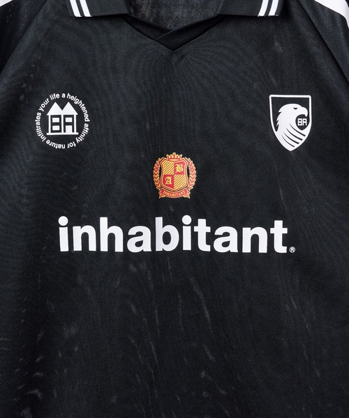 INHABITANT(インハビタント)の「【INHABITANT】ビッグシルエット ユニフォームライク 半袖サッカーTシャツ カットソー ユニセックス(Tシャツ/カットソー・メンズ・ホワイト/ブラック/グレー・M/L)」の21枚目の写真