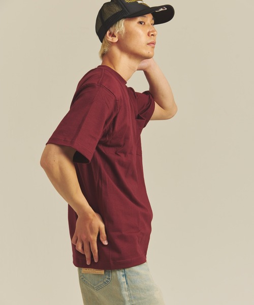 CAMBER（キャンバー）の「CAMBER MAX WEIGHT POCKET S/S TEE（Tシャツ/カットソー・メンズ・ホワイト/マルーン/ブラック/ナチュラル/グレー/ダークグリーン・L/M/XL）」の6枚目の写真
