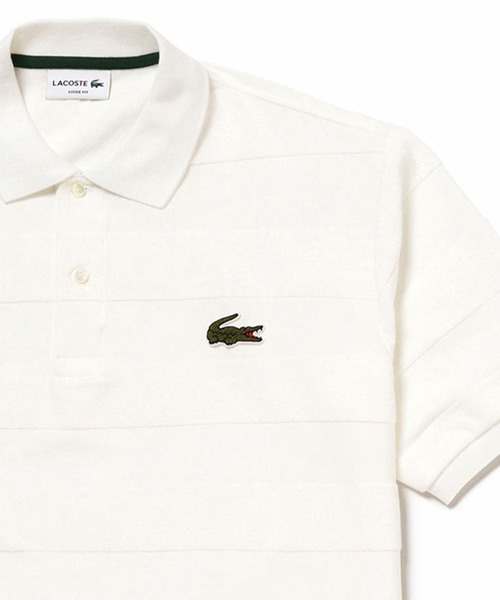 ラコステ　 ポロシャツ　ボーダー　白ワニ　サイズ5 LACOSTE - 美品LACOSTE ラコステ ポロシャツ ボーダー柄 半袖