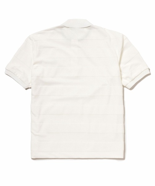 LACOSTE（ラコステ）の「パイル地切り替え同色ボーダーポロシャツ（ポロシャツ・メンズ・ネイビー/カーキ/ブラック/ホワイト・3/4/2/5）」の22枚目の写真