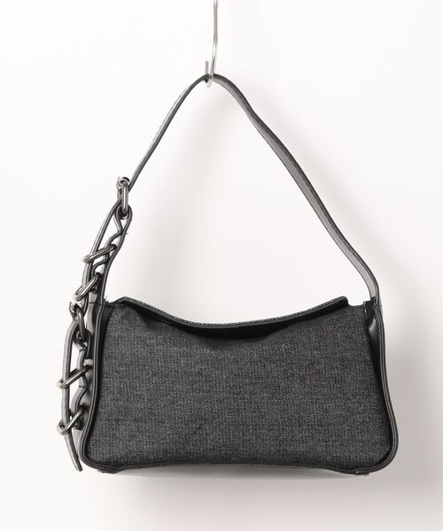 Chikashitsu +】buckle denim square bag / 【チカシツプラス