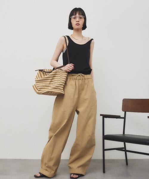 HANNE（アン）の「スクエアサマーショルダーバッグ（ショルダーバッグ・レディース・ブラウン/ベージュ・FREE）」の4枚目の写真