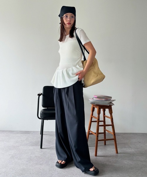 HANNE（アン）の「スクエアサマーショルダーバッグ（ショルダーバッグ・レディース・ブラウン/ベージュ・FREE）」の15枚目の写真