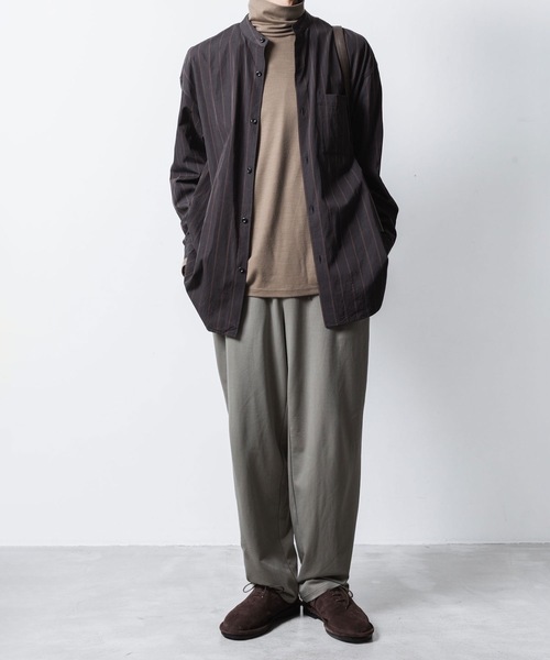 ATTACHMENT（アタッチメント）の「コットンダブルフェイス ラウンジトラウザーズ / COTTON DOUBLE FACE LOUNGE TROUSERS（その他パンツ・メンズ・ダークグレー/キャメル/ライトグレー系/ブラック・2/1/3）」の17枚目の写真