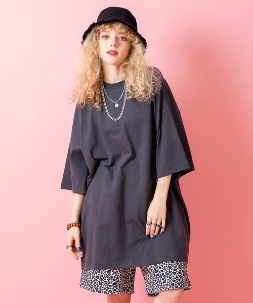 a.p.o.v.（エーピーオービー）の「a.p.o.v. ワンウォッシュコットンオーバーサイズTシャツ（Tシャツ/カットソー・メンズ・チャコール/オレンジ/ブルー/イエロー/グレー/ベージュ/ブラック/チャコールグレー/ホワイト/グリーン・ONESIZE）」の5枚目の写真