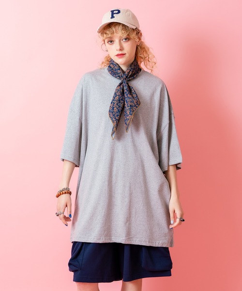 a.p.o.v.（エーピーオービー）の「a.p.o.v. ワンウォッシュコットンオーバーサイズTシャツ（Tシャツ/カットソー・メンズ・チャコール/オレンジ/ブルー/イエロー/グレー/ベージュ/ブラック/チャコールグレー/ホワイト/グリーン・ONESIZE）」の18枚目の写真