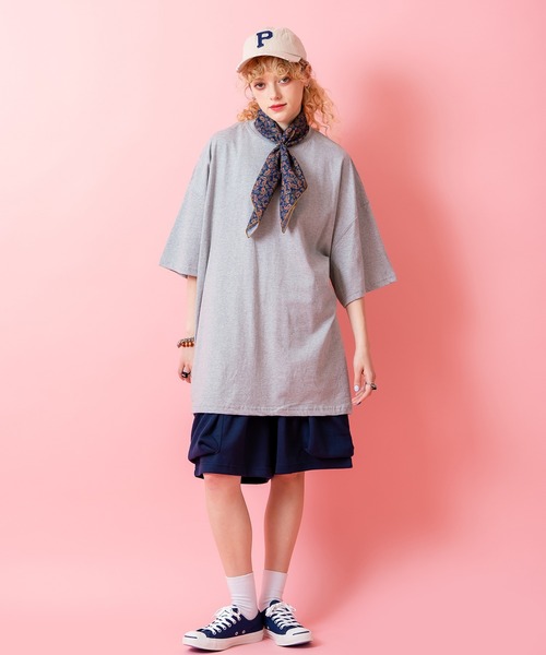 a.p.o.v.（エーピーオービー）の「a.p.o.v. ワンウォッシュコットンオーバーサイズTシャツ（Tシャツ/カットソー・メンズ・チャコール/オレンジ/ブルー/イエロー/グレー/ベージュ/ブラック/チャコールグレー/ホワイト/グリーン・ONESIZE）」の19枚目の写真