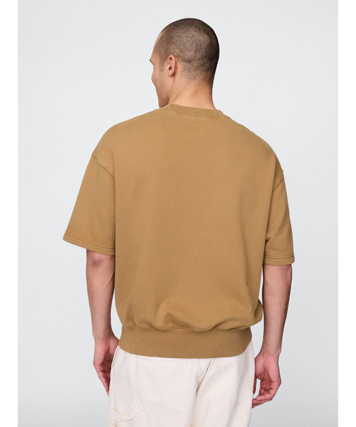 GAP（ギャップ）の「ヘビーウェイト GAPロゴ スウェットシャツ（スウェット・メンズ・ネイビー/ブラウン・M/L/XL/XS/S）」の5枚目の写真