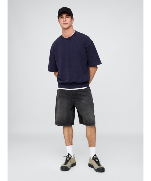 GAP（ギャップ）の「ヘビーウェイト GAPロゴ スウェットシャツ（スウェット・メンズ・ネイビー/ブラウン・M/L/XL/XS/S）」の9枚目の写真