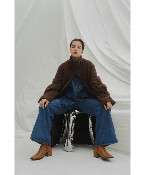 Knuth Marf（クヌースマーフ）の「2way wool long coat(unisex)（その他アウター・レディース・ブラウン・FREE）」の3枚目の写真