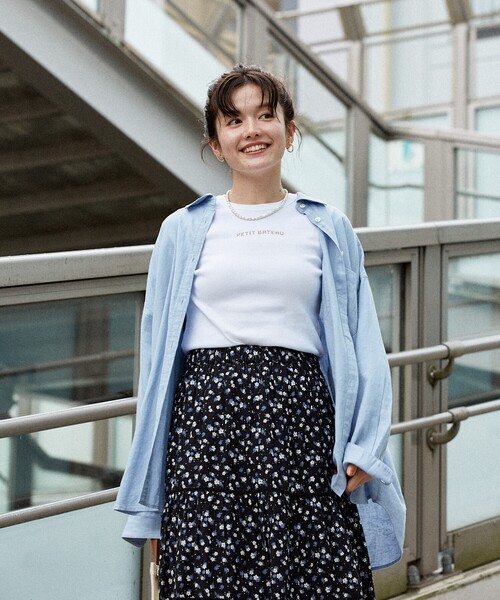 FREAK'S STORE(フリークスストア)の「リネンブレンドシャツ<セットアップ対応>(シャツ/ブラウス・レディース・ナチュラル/ラベンダー/ネイビー/ブラウン/その他15/サックスブルー・フリ-)」の7枚目の写真