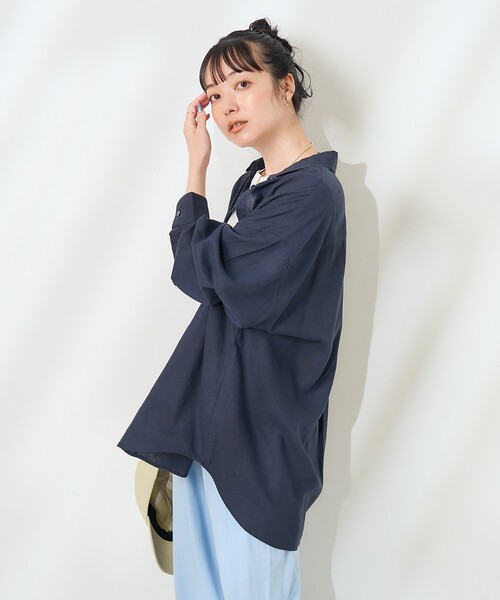 セール】リネンブレンドシャツ＜セットアップ対応＞（シャツ