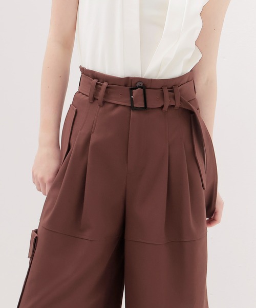 DRESSLAVE(ドレスレイブ)の「cargo gaucho pants(カーゴガウチョパンツ)(その他パンツ・レディース・ブラック/ブラウン・38)」の5枚目の写真