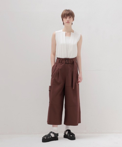 DRESSLAVE(ドレスレイブ)の「cargo gaucho pants(カーゴガウチョパンツ)(その他パンツ・レディース・ブラック/ブラウン・38)」の9枚目の写真