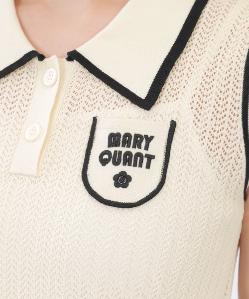 新品　MARY QUANT レトロロゴクロッシェポロ ワンピース マリークワント MARY QUANT レトロロゴクロッシェポロ