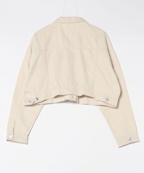 SPINNS（スピンズ）の「ショート丈デニムジャケット（デニムジャケット・レディース・アイボリー・ONESIZE）」の2枚目の写真