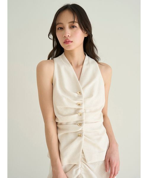 SNIDEL（スナイデル）の「ギャザージレトップス（その他アウター・レディース・ブラウン/その他/アイボリー・F）」の12枚目の写真