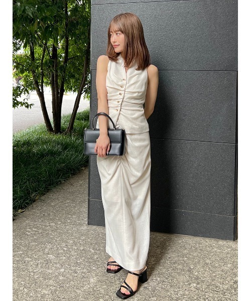 SNIDEL（スナイデル）の「ギャザージレトップス（その他アウター・レディース・ブラウン/その他/アイボリー・F）」の8枚目の写真