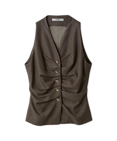 SNIDEL ジレトップス ブラウン SNIDEL｜ジレトップス | Rakuten Fashion(楽天ファッション／旧