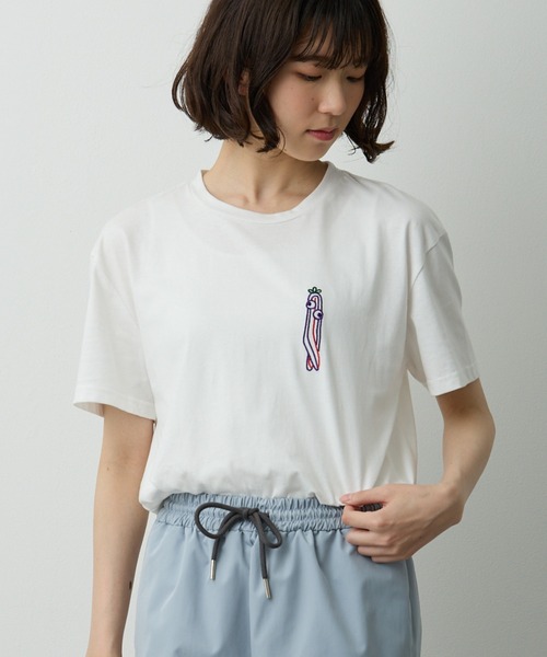 ニンジンくん刺繍入り半袖T（Tシャツ/カットソー）｜Lipoy