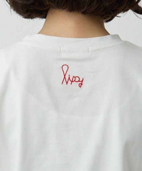 tシャツ ニンジンくん刺繍入り半袖T レディース ニンジンくん刺繍入り半袖T（Tシャツ/カットソー）｜Lipoy